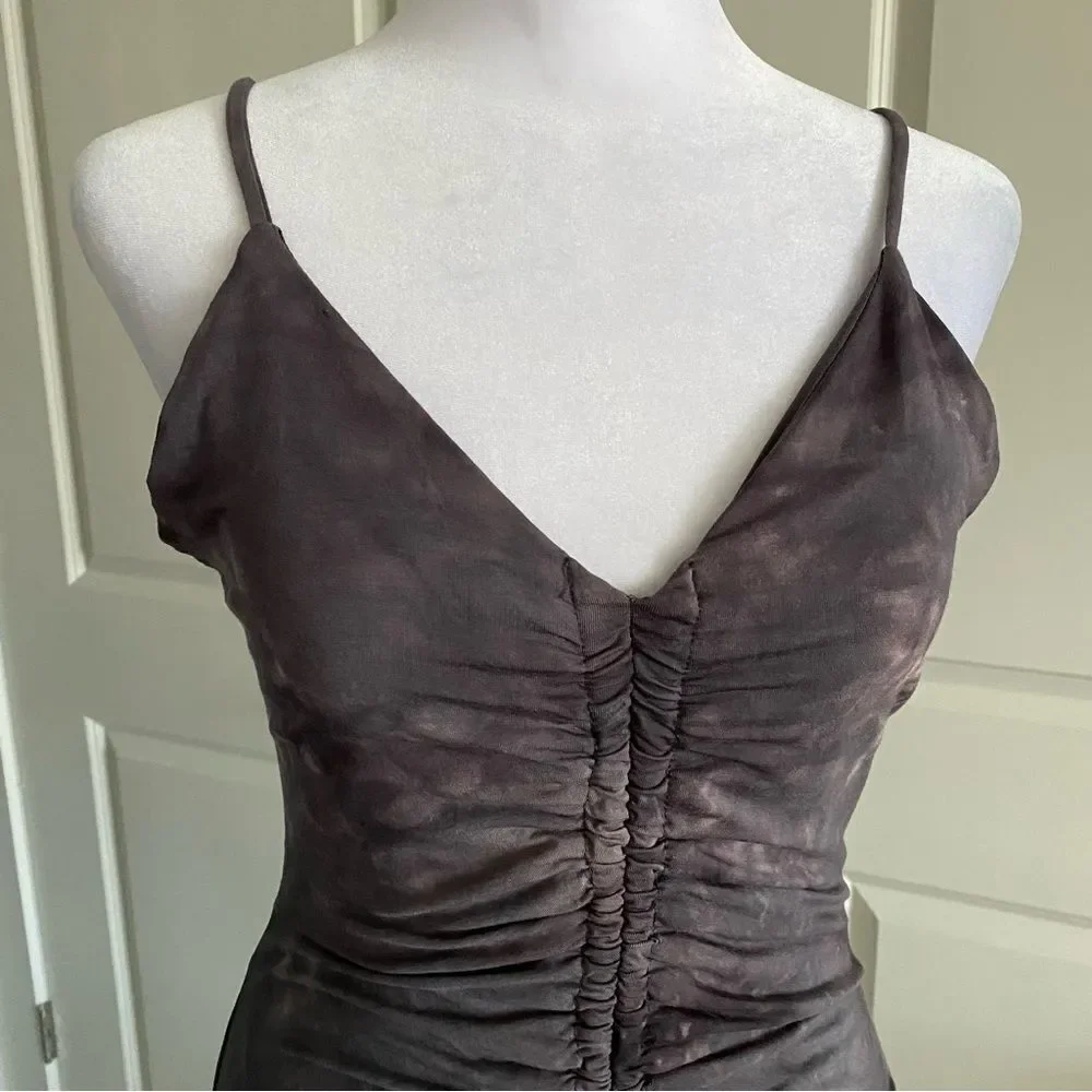 Tie Dye Ruched Dress - Picture 3 of 9